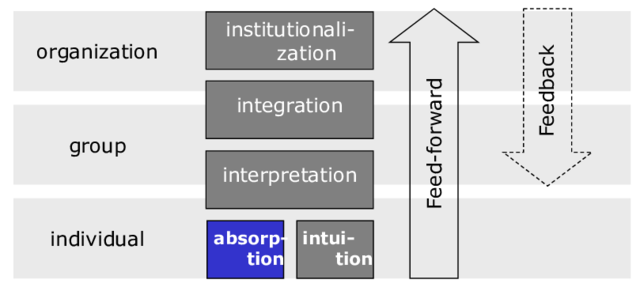 Crossan.et al. 1999, Crossan y Berdrow(2003), Presentan un marco teórico que relaciona las organizaciones que aprenden con el proceso de renovación y cambio estratégico