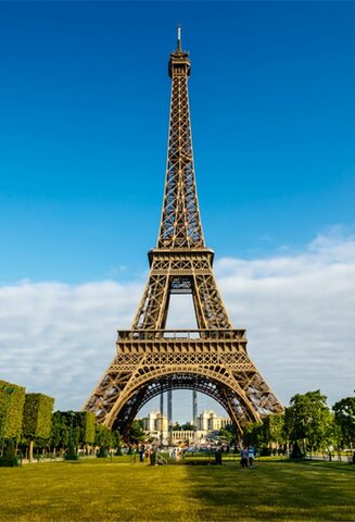 The Eiffel Tower, a sample of the iron architecture of the s.XIX.