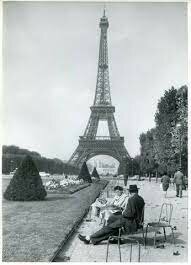 The Eiffel Tower, a sample of the iron architecture of the s.XIX.