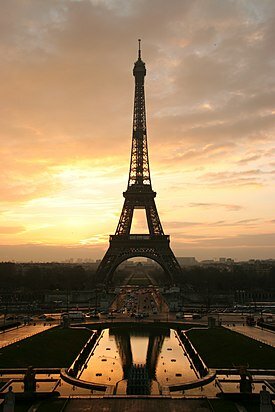 The Eiffel Tower, a sample of the iron architecture of the s.XIX