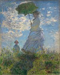 monet mujer con sombrilla