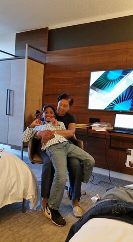 Me on vacation with my great grandma