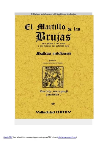 LIBRO EL MARTILLO DE LAS BRUJAS