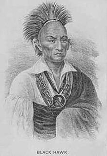 Black Hawk and his son Whirling Thunder led a force of Sauk and Fox Indians in a fierce attempt to get back their homeland Illinois