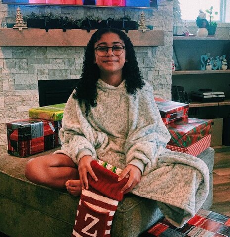 My youngest sister, Zoe, was born