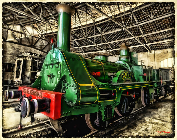 First steam locomotive in the Iberian Peninsula.