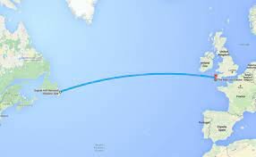 First transatlantic message