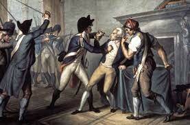 Mob overthrows the Constitutional monarchy, New National Convention, France a Republic