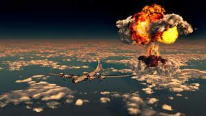 Hiroshima and Nagasaki atomic bombs explode.