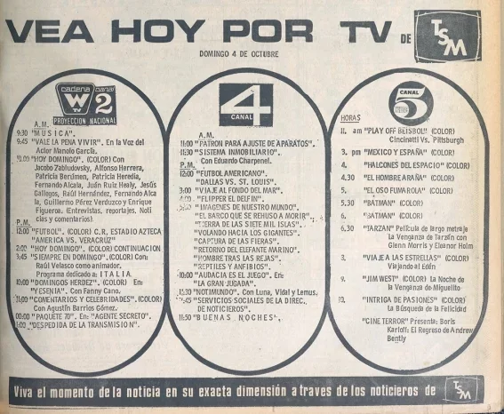 Canales y programación variada