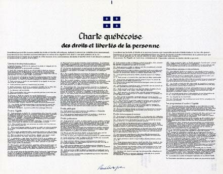 Adoption de la Charte québécoise des droits et libertés de la personne