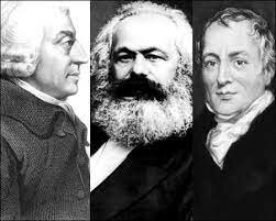 Adam Smith, David Ricardo y Karl Marx.