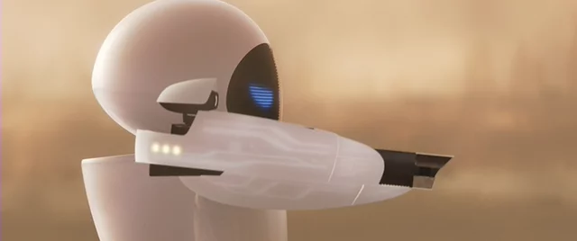 Eve tries shooting Wall E