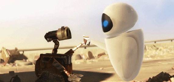 Wall E introduces himself to Eve