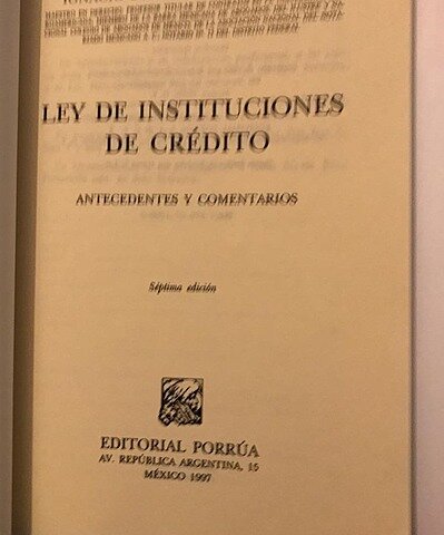 Ley General de Instituciones de Crédito
