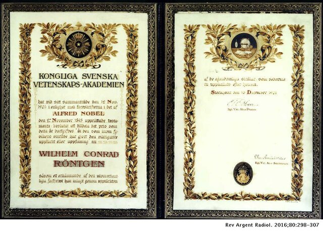 Roentgen recibe premio Nobel