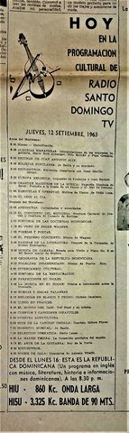 La Programación cultural de Radio Santo Domingo.