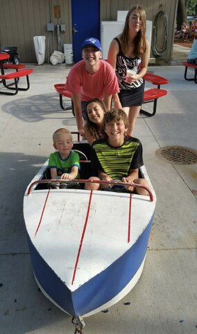 Stayed with family friends for a week