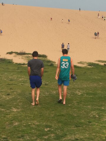 Me and my brother took a trip to sleeping bear dunes to hike