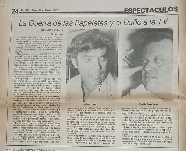La Guerra de las Papeletas.