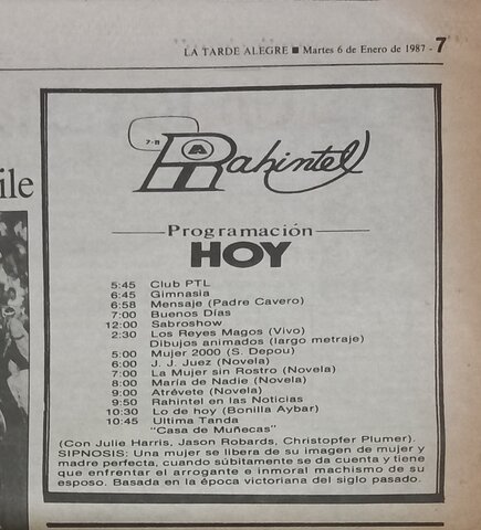 Programacion de RAHINTEL