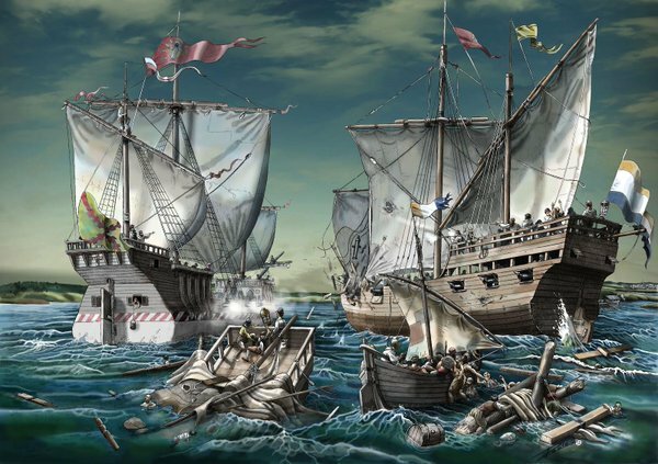 Aparecen en Europa las naves conocidas como “Carraca” y “Carabela”.