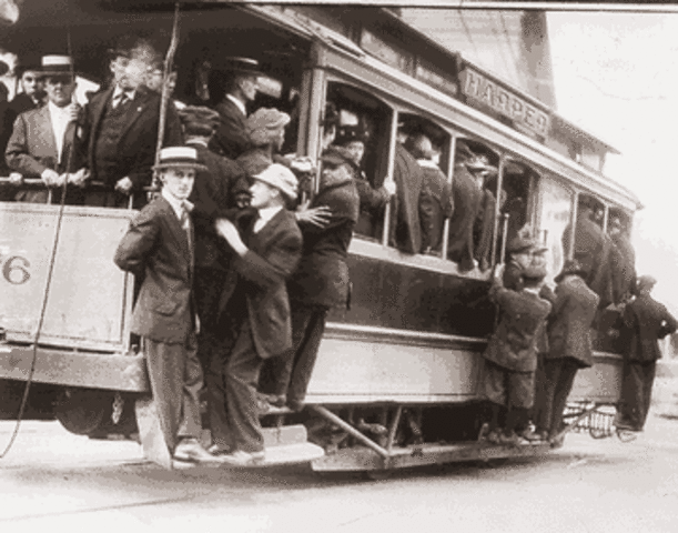 street cars and electric subways introduced