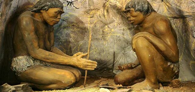 Humans first discovered a fire.