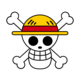 One piece calavera pegatina (1)