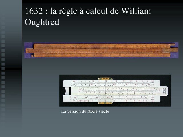 La régle à calcul de Oughtred