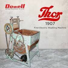 The first electric washing machine