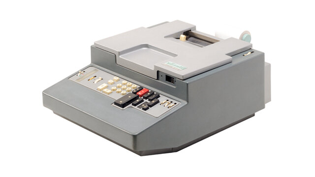 Olivetti Logos 27-2 (électrique, descendant de l'arithmomètre)