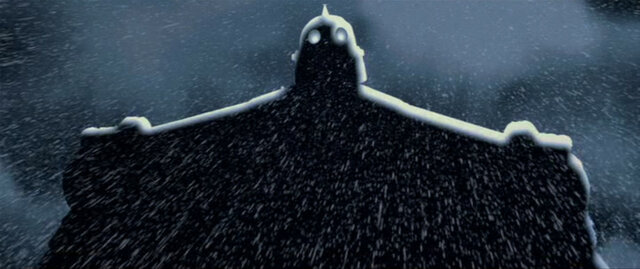 Boat man sees Iron Giant