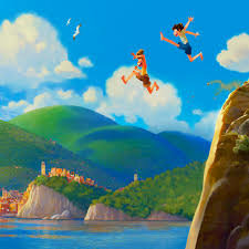 Luca and his friend face there fear and jump off the cliff into the water20