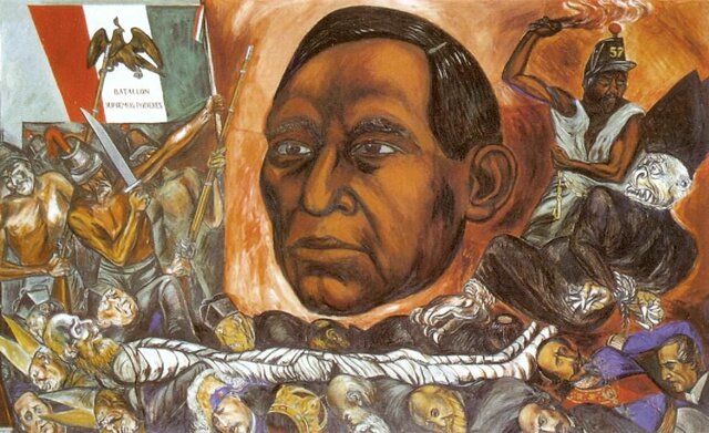 Orozco pinto el mural "Juárez Redivivo" en el Castillo de Chapultepec