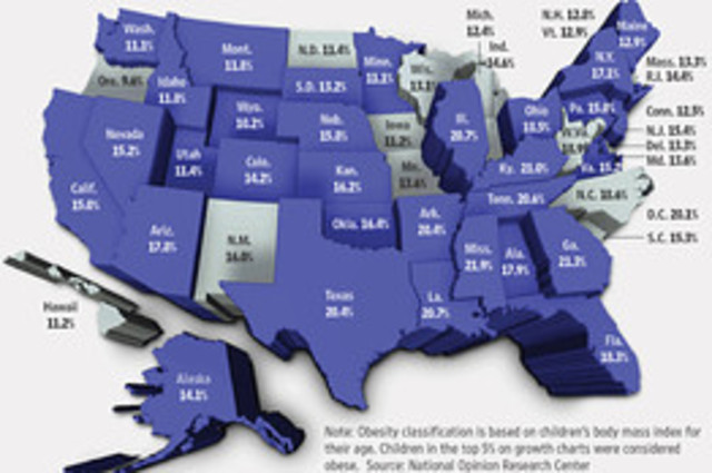 "Childhood Obesity Rate in U.S. Hits a Plateau."  Periodical