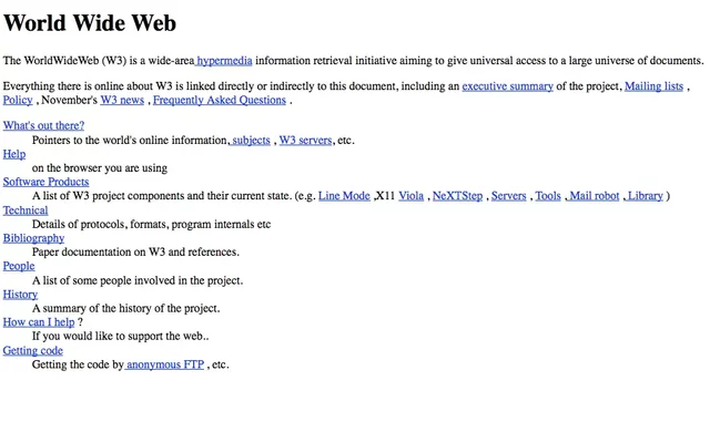 World Wide Web (First Website)