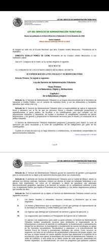 Ley de Servicio de la Administración Tributaria