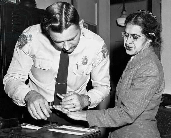 Rosa Parks is Fingerprinted