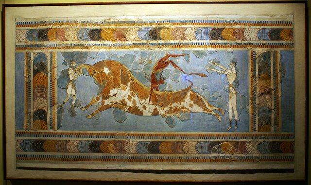 Arte cretense. Fresco de la taurocatapsia.
