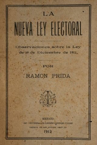 Nueva Ley Electoral de 19 diciembre de 1911