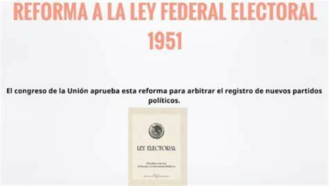 Reforma a la Ley Federal Electoral de 1951