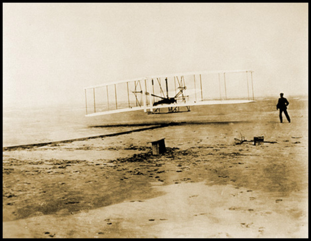 The Wright brothers first flight