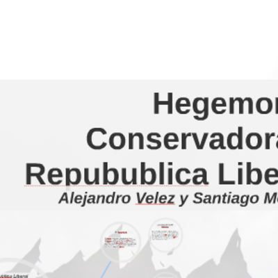 Timeline: Hegemonía conservadora y república Liberal