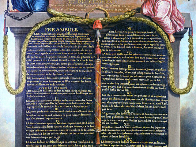 1789 FRANCIA APRUEBA DECLARACIÓN DE LOS DERECHOS HUMANOS.