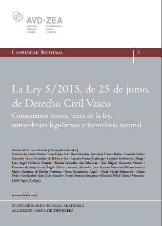 Ley 5/2015 de Derecho Civil Vasco