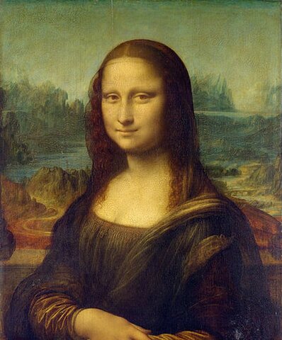 Leonardo Da vinci pinta la mona lisa