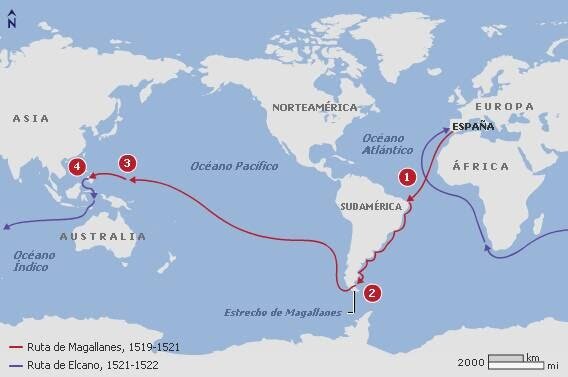 Primera volta al mon per part de Magallanes i Elcano