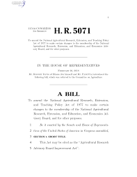 USDA: Agriculture Research, Extension, and teaching