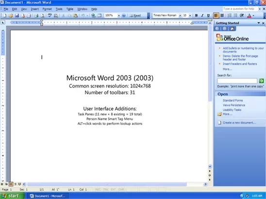 Word 2003